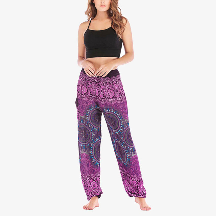 Buddha Stones Boho Loose Harem Trousers Women's Yoga Pants - image 11