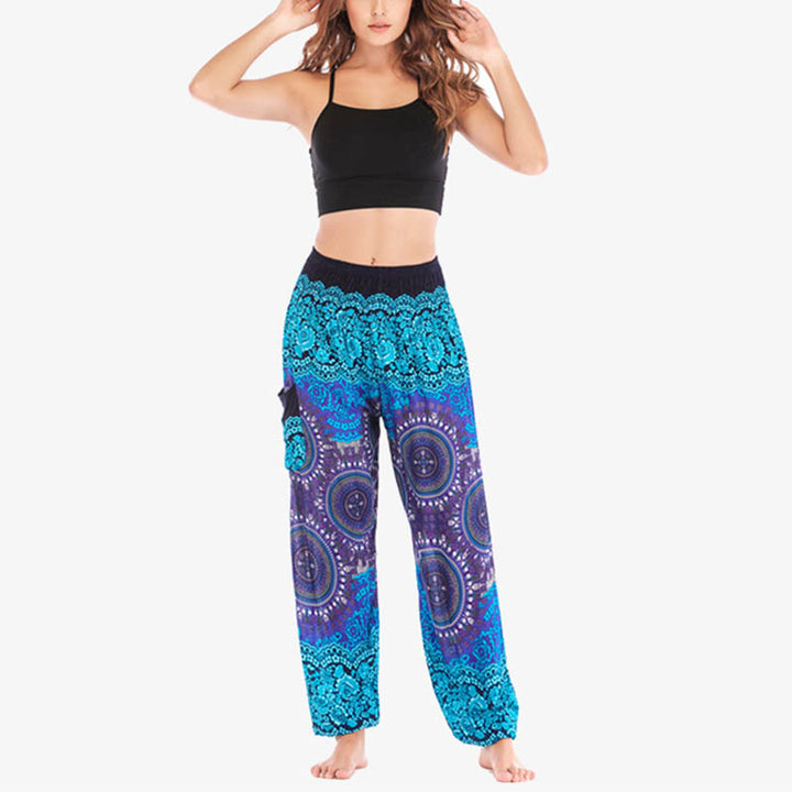 Buddha Stones Boho Loose Harem Trousers Women's Yoga Pants - image 14