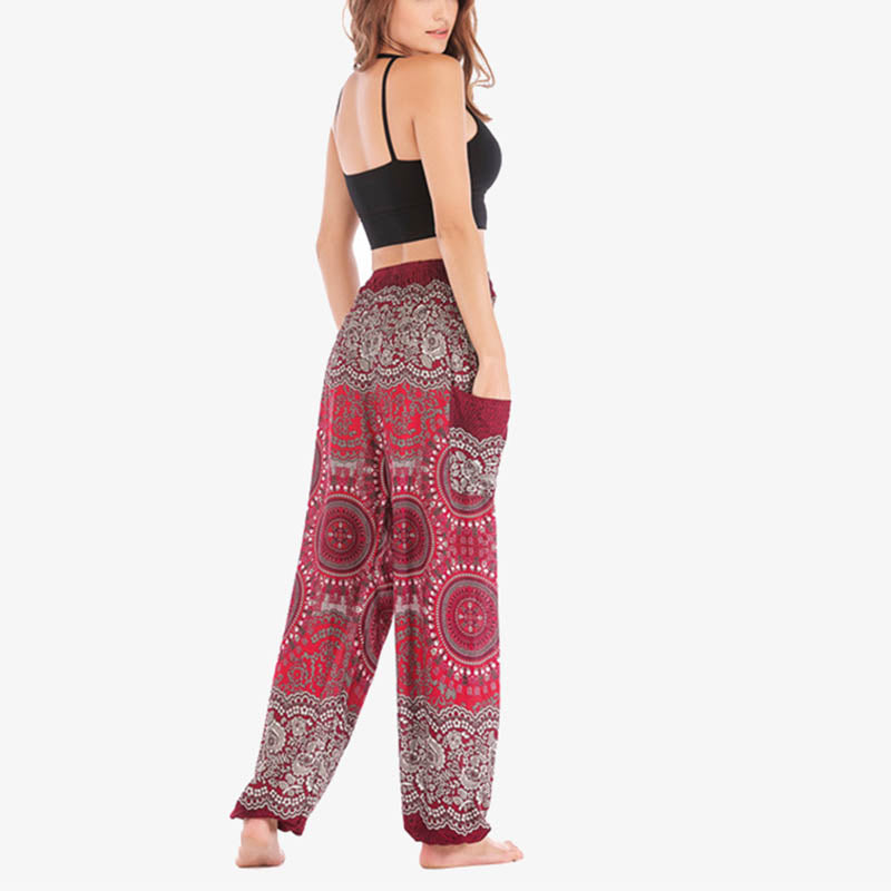 Buddha Stones Boho Loose Harem Trousers Women's Yoga Pants - image 31