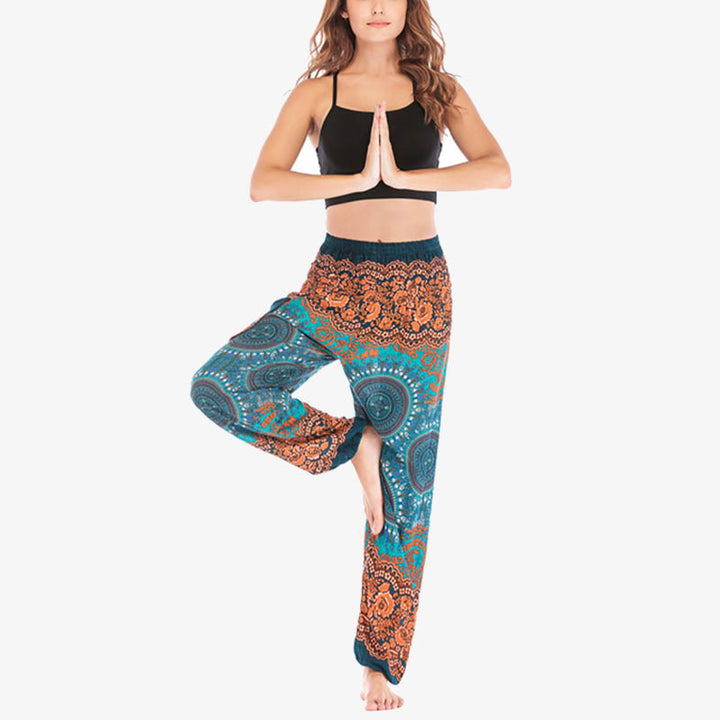 Buddha Stones Boho Loose Harem Trousers Women's Yoga Pants - image 34