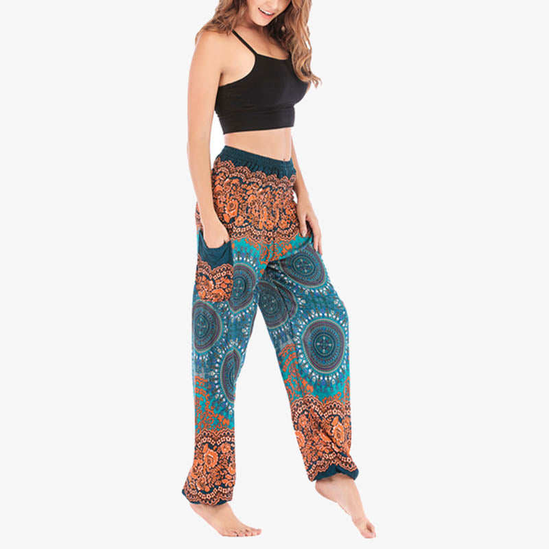 Buddha Stones Boho Loose Harem Trousers Women's Yoga Pants - image 39