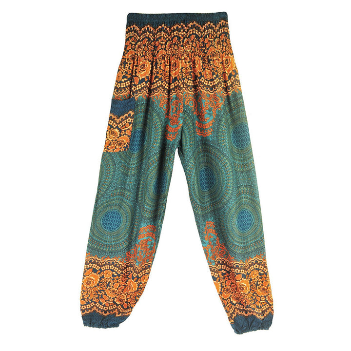 Buddha Stones Round Geometric Pattern Loose Casual Harem Trousers High Waist Women's Yoga Pants - image 23