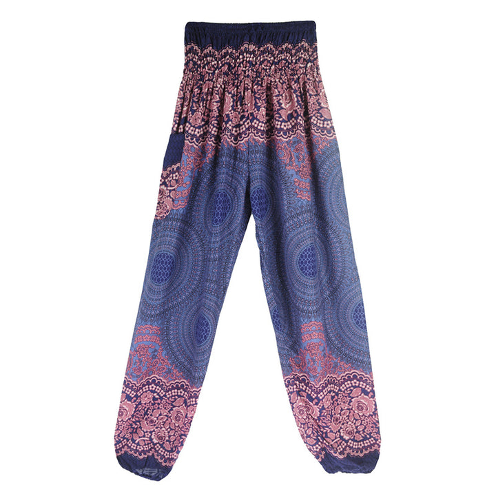 Buddha Stones Round Geometric Pattern Loose Casual Harem Trousers High Waist Women's Yoga Pants - image 34
