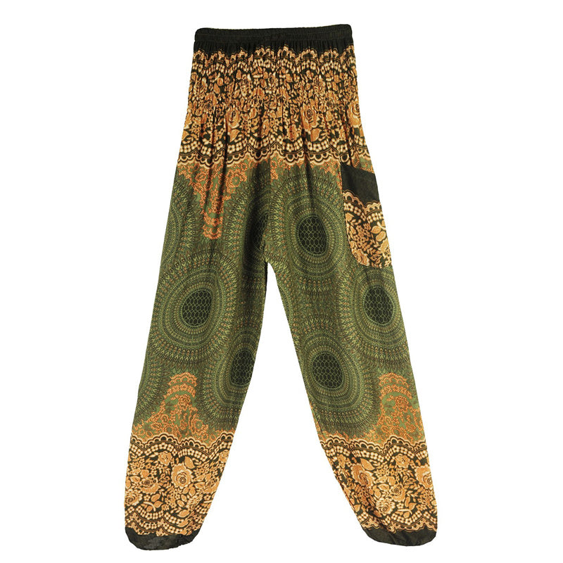 Buddha Stones Round Geometric Pattern Loose Casual Harem Trousers High Waist Women's Yoga Pants - image 42