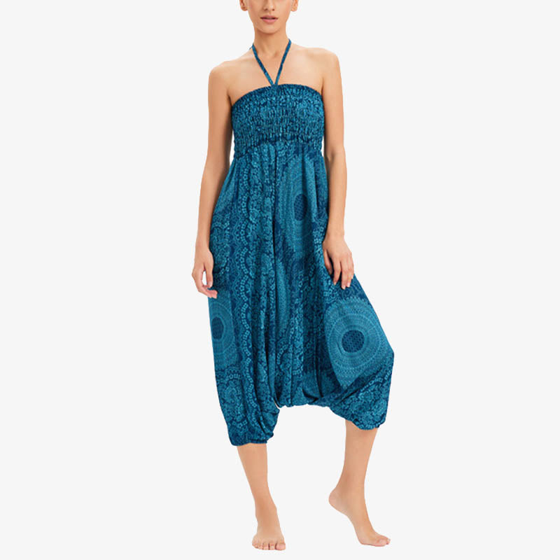 Buddha Stones Two Style Wear Round Geometric Loose Casual Harem Trousers Jumpsuit Women's Yoga Pants - image 6