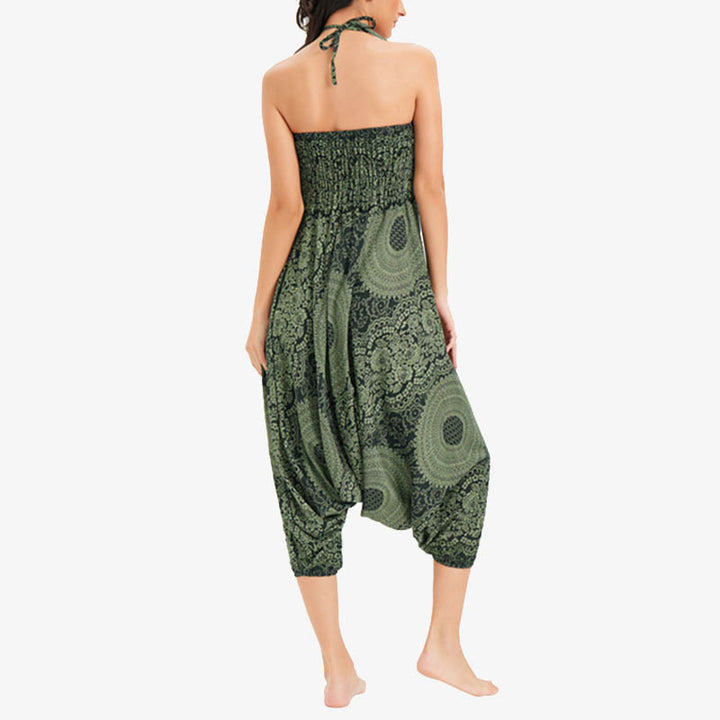 Buddha Stones Two Style Wear Round Geometric Loose Casual Harem Trousers Jumpsuit Women's Yoga Pants - image 29