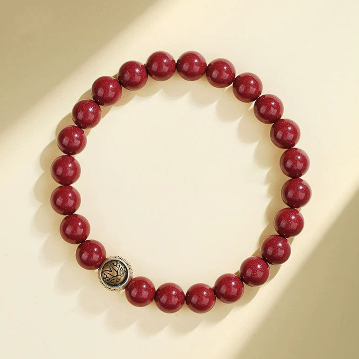 Buddha Stones 925 Sterling Silver Natural Cinnabar Four Beasts Blessing Bracelet - 8mm - White Tiger(Wrist Circumference 14-16cm) - image 6