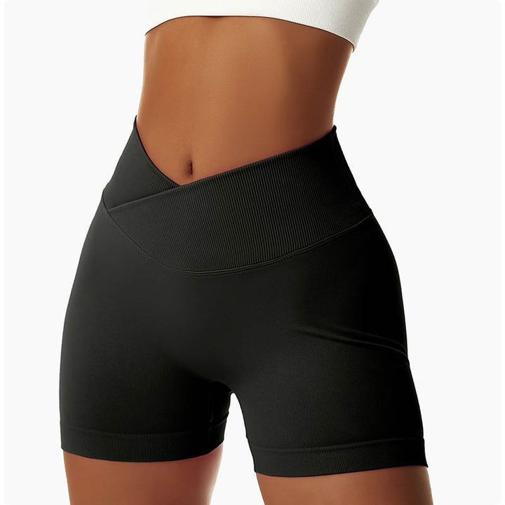 Buddha Stones Women Seamless High Elasticity Sports Fitness High Waist Yoga Workout Shorts