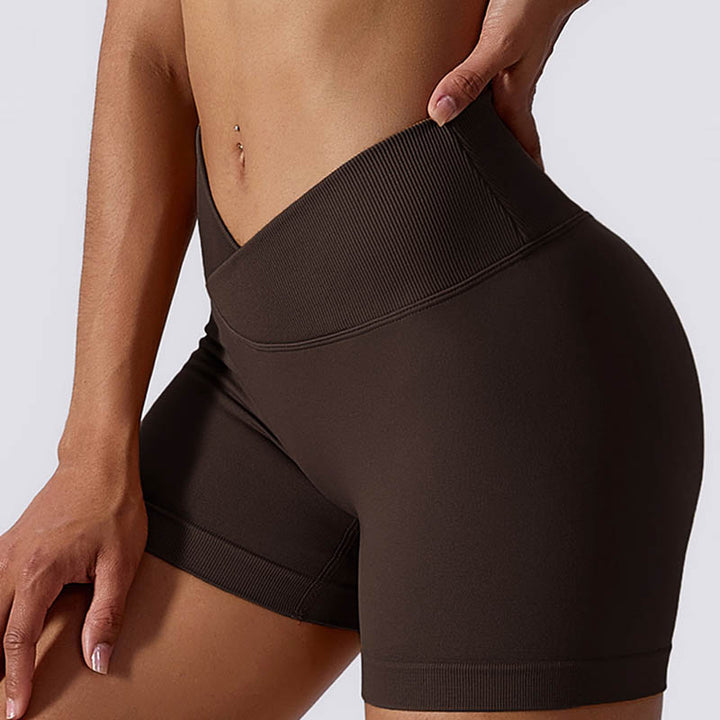 Buddha Stones Women Seamless High Elasticity Sports Fitness High Waist Yoga Workout Shorts