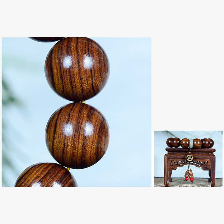 Buddha Stones Rosewood Warmth Calm Gourd Charm Bracelet - image 7