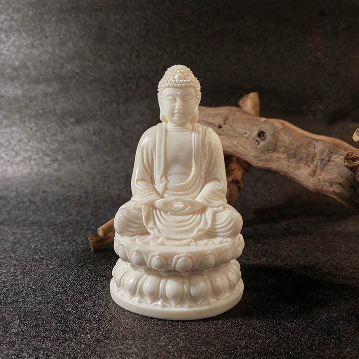 Buddha Stones Mini Ivory Fruit Tathagata Buddha Lotus Kwan Yin Avalokitesvara Manjusri Samantabhadra Serenity Desk Decoration - image 22