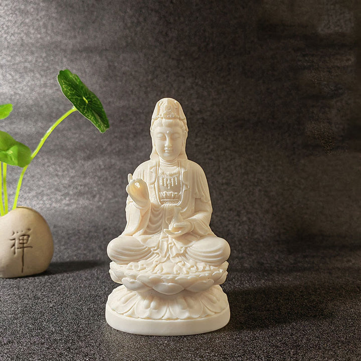 Buddha Stones Mini Ivory Fruit Tathagata Buddha Lotus Kwan Yin Avalokitesvara Manjusri Samantabhadra Serenity Desk Decoration - image 13