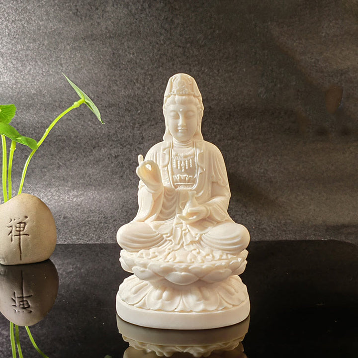 Buddha Stones Mini Ivory Fruit Tathagata Buddha Lotus Kwan Yin Avalokitesvara Manjusri Samantabhadra Serenity Desk Decoration - image 17