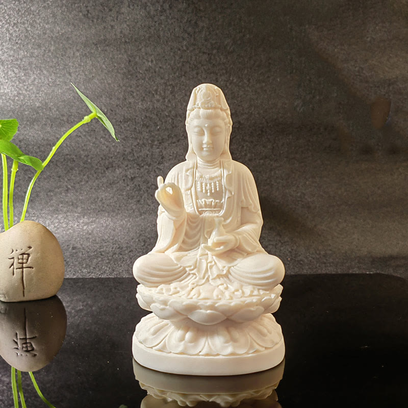 Buddha Stones Mini Ivory Fruit Tathagata Buddha Lotus Kwan Yin Avalokitesvara Manjusri Samantabhadra Serenity Desk Decoration - image 17