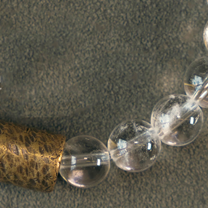 Buddha Stones White Crystal Red Hematoid Quartz Gold Rutilated Quartz Purple Phantom Protection Bracelet - image 4