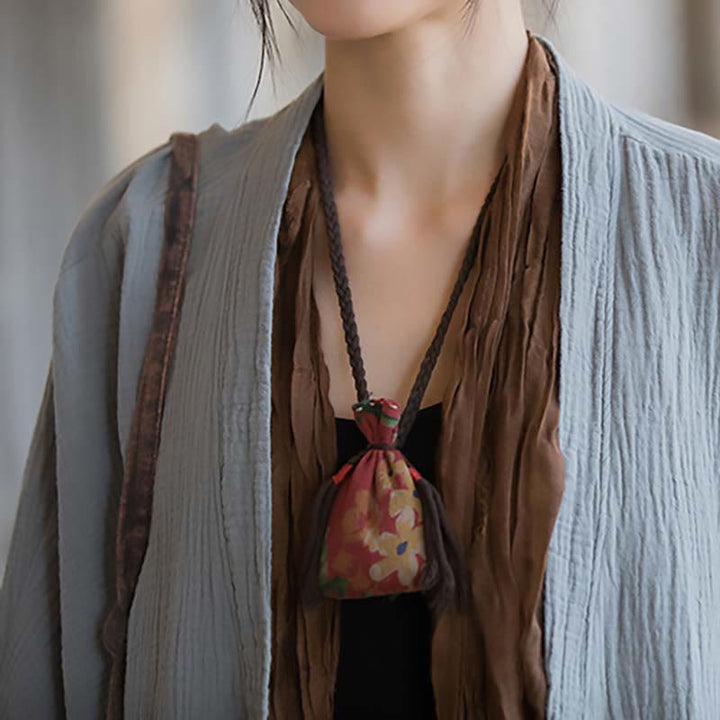 Buddha Stones Plain Design Long Sleeve Coat Zen Meditation Open Front Top Cotton Jacket - image 21