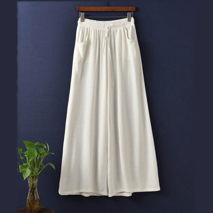 Buddha Stones Plain Wide Leg Pants Dance Women's Yoga Pants With Pockets - image 20