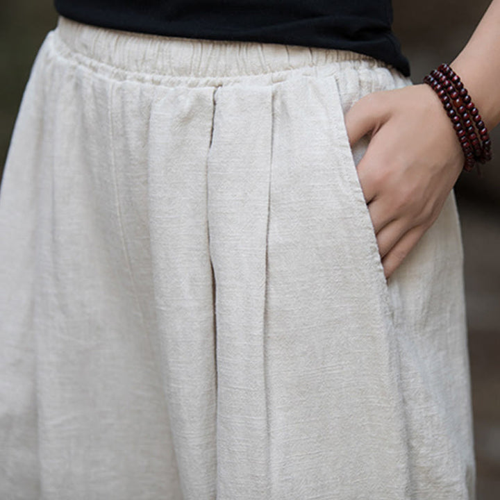 Buddha Stones Retro Wide Leg Pants Casual Women's Yoga Pants With Pockets - image 13