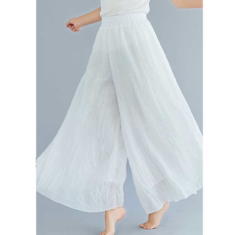 Buddha Stones Women Casual Loose Cotton Linen Wide Leg Pants For Yoga Dance - image 4