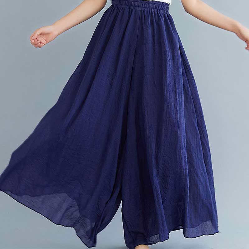 Buddha Stones Women Casual Loose Cotton Linen Wide Leg Pants For Yoga Dance - image 43