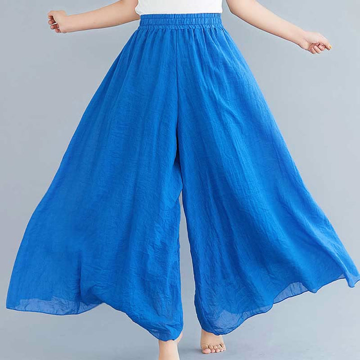 Buddha Stones Women Casual Loose Cotton Linen Wide Leg Pants For Yoga Dance