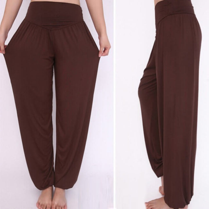 Buddha Stones Solid Color Modal Yoga Dance Long Harem Pants