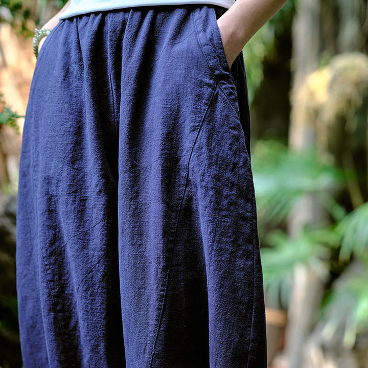 Buddha Stones Solid Color Loose Yoga Harem Pants With Pockets - image 22