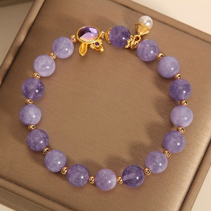 Buddha Stones Natural Purple Quartzite Rabbit Happiness Bracelet - image 7