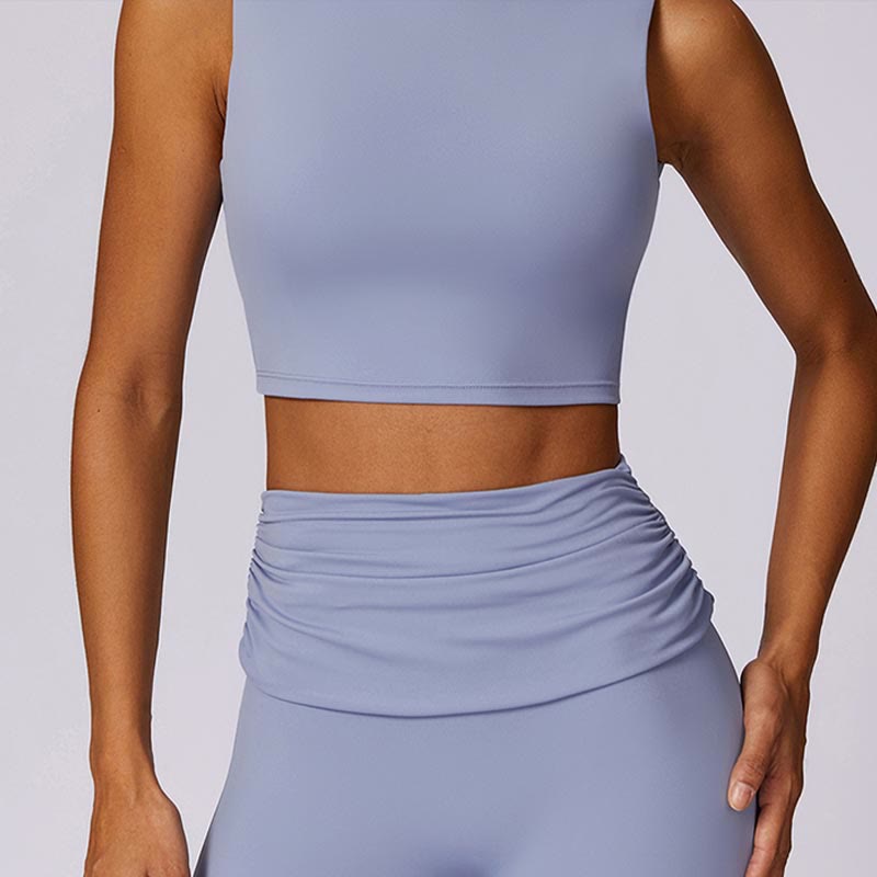 Buddha Stones Sleeveless Backless Strap Tank Top Bra Flared Pants Sports Fitness Yoga - image 3