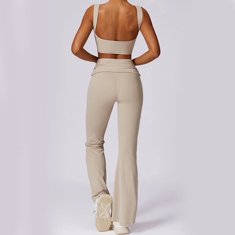 Buddha Stones Sleeveless Backless Strap Tank Top Bra Flared Pants Sports Fitness Yoga - image 63