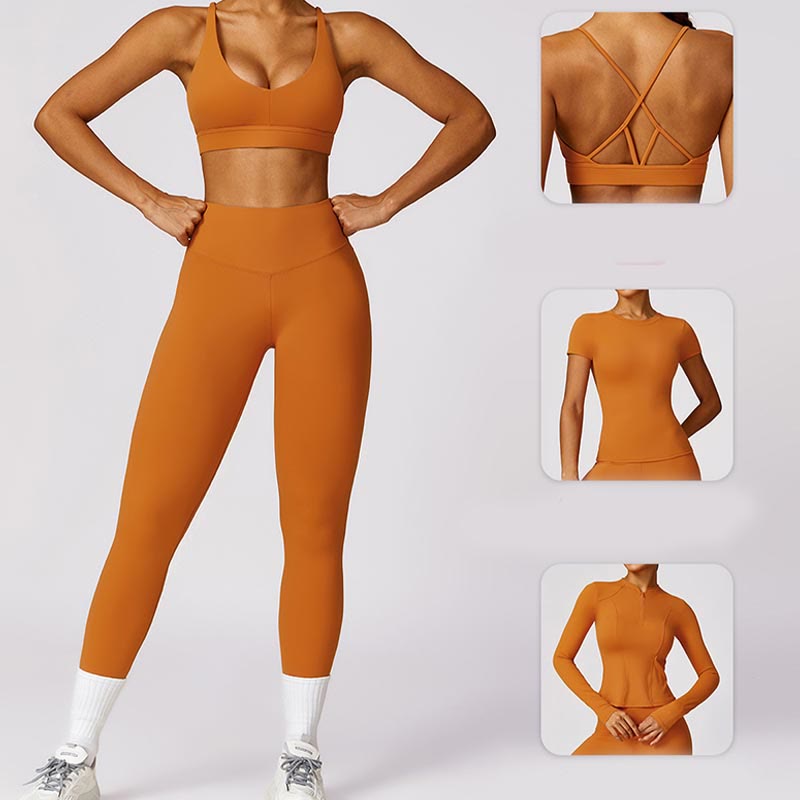 Buddha Stones Women Short Sleeve T-Shirt Top High Waist Leggings Pants For Sports Yoga