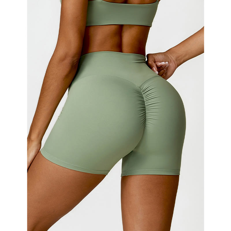 Buddha Stones Gym Sports Yoga Backless Bra Crop Tank Top Shorts - image 30