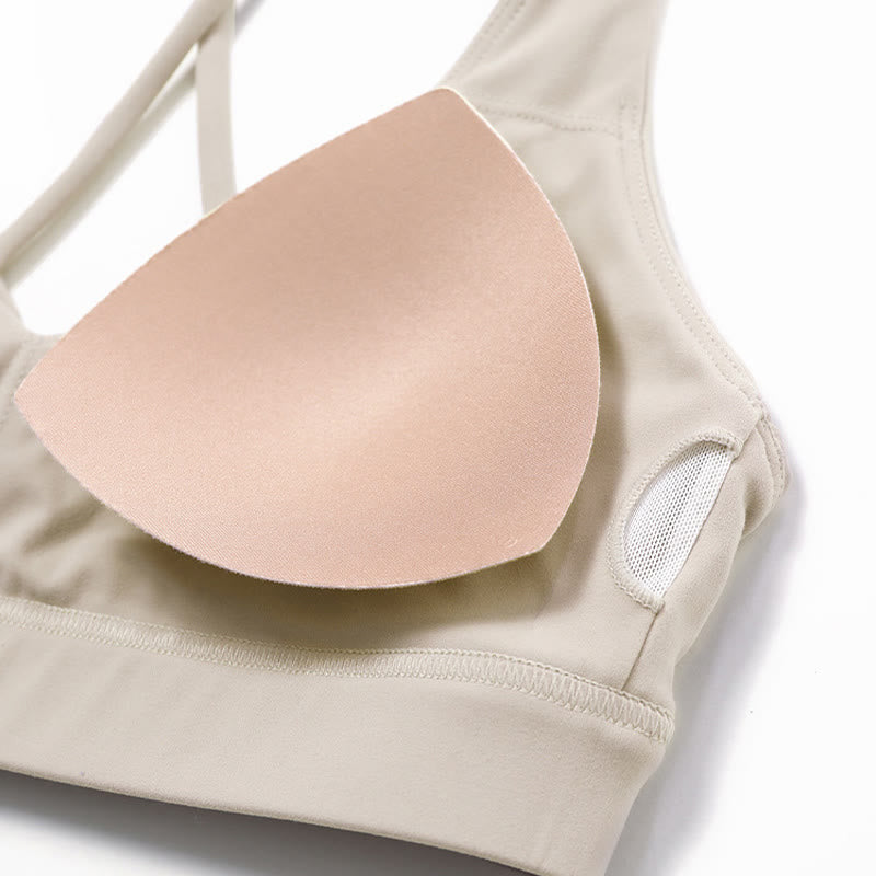 Buddha Stones Gym Sports Yoga Backless Bra Crop Tank Top Breathable Shorts - image 33