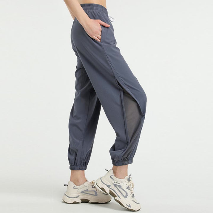 Buddha Stones High Waist Loose Fitness Yoga Sports Track Pants With Pockets - Blue - US8-10，UK/AU12-14，EU40-42 (XL)  - image 0