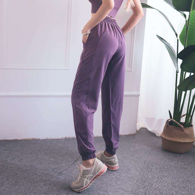 Buddha Stones High Waist Fitness Yoga Sports Jogger Track Pants With Pockets Sweatpants - Purple - US8-10，UK/AU12-14，EU40-42 (XL) - image 15