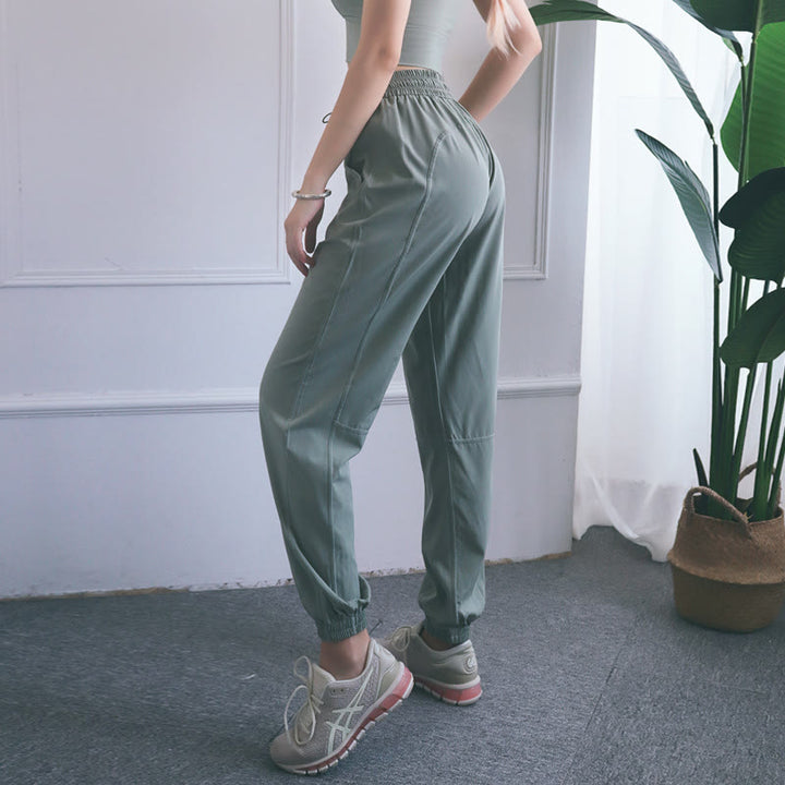 Buddha Stones High Waist Fitness Yoga Sports Jogger Track Pants With Pockets Sweatpants - Light Green - US8-10，UK/AU12-14，EU40-42 (XL) - image 22