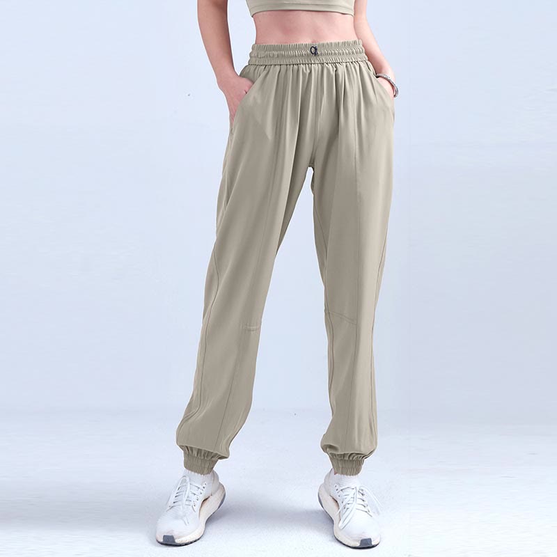 Buddha Stones High Waist Fitness Yoga Sports Jogger Track Pants With Pockets Sweatpants - Khaki - US8-10，UK/AU12-14，EU40-42 (XL) - image 35