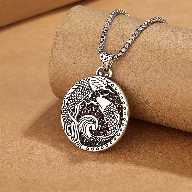 Buddha Stones Tibetan Copper Koi Fish Healing Necklace - image 6