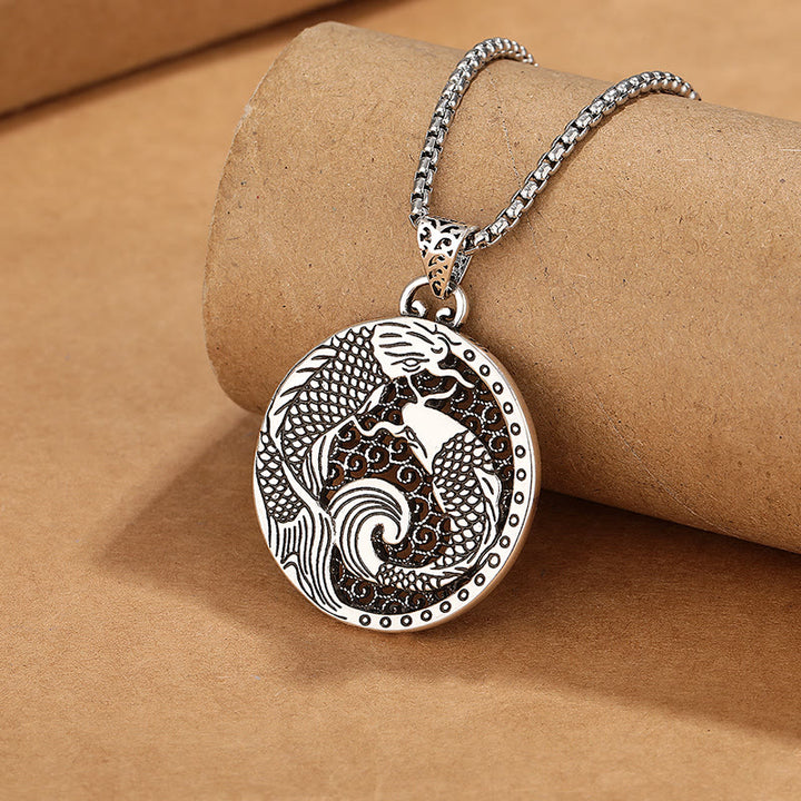 Buddha Stones Tibetan Copper Koi Fish Healing Necklace - image 6