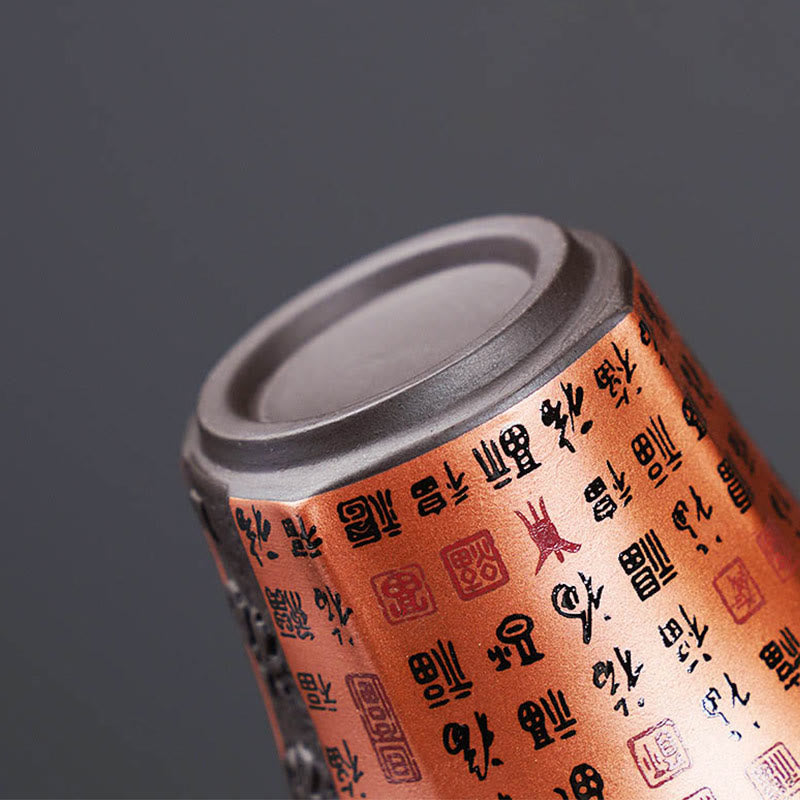 Buddha Stones Small Fu Character Purple Clay Ceramic Teacup Kung Fu Tea Cup 50ml - image 5