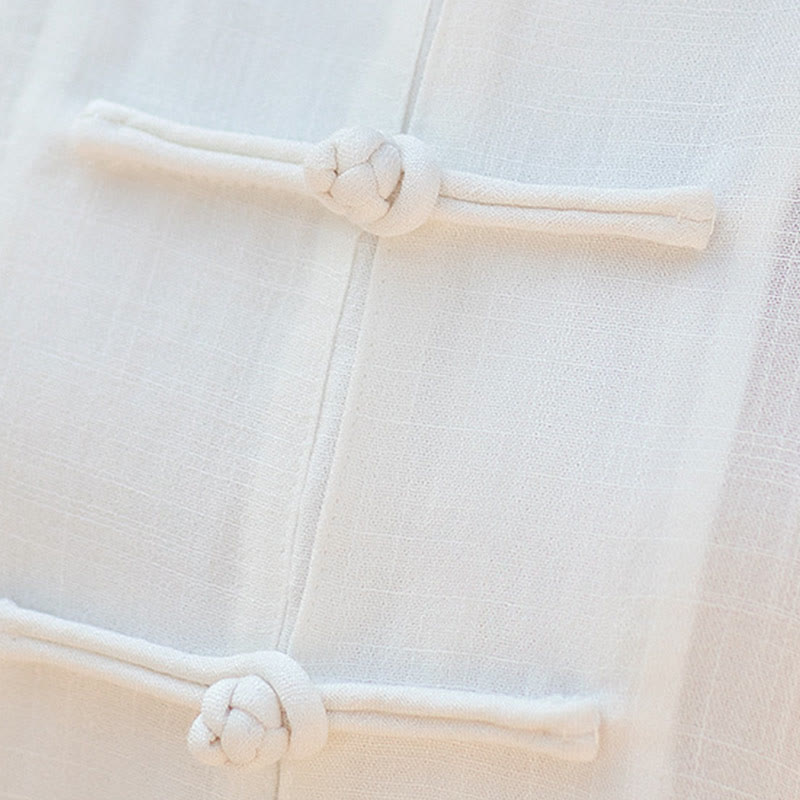 Buddha Stones Solid Color Frog-Button Meditation Prayer Spiritual Zen Tai Chi Qigong Practice Unisex Clothing Set - image 17