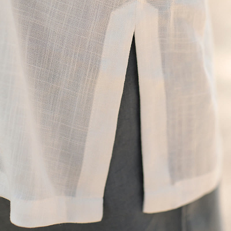 Buddha Stones Solid Color Frog-Button Meditation Prayer Spiritual Zen Tai Chi Qigong Practice Unisex Clothing Set - image 19