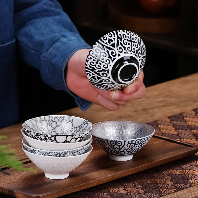 Buddha Stones Tibet Pattern Fu Character Ceramic Teacup Kung Fu Tea Cups 55ml - image 6