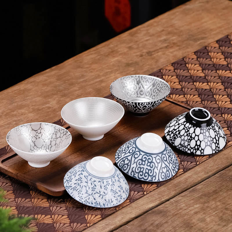 Buddha Stones Tibet Pattern Fu Character Ceramic Teacup Kung Fu Tea Cups 55ml - image 5