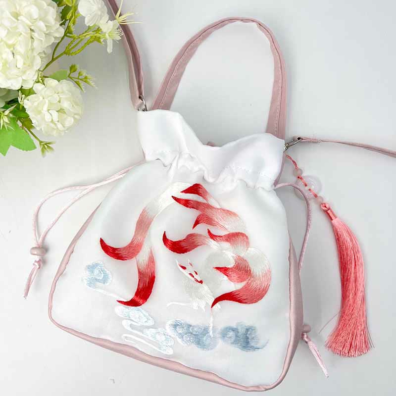 Buddha Stones Suzhou Embroidery Rabbit Lotus Epiphyllum Peony Magnolia Silk Tote Crossbody Bag Shoulder Bag Handbag - image 31