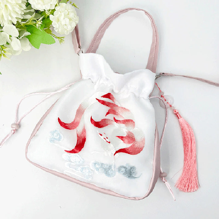 Buddha Stones Suzhou Embroidery Rabbit Lotus Epiphyllum Peony Magnolia Silk Tote Crossbody Bag Shoulder Bag Handbag - image 32