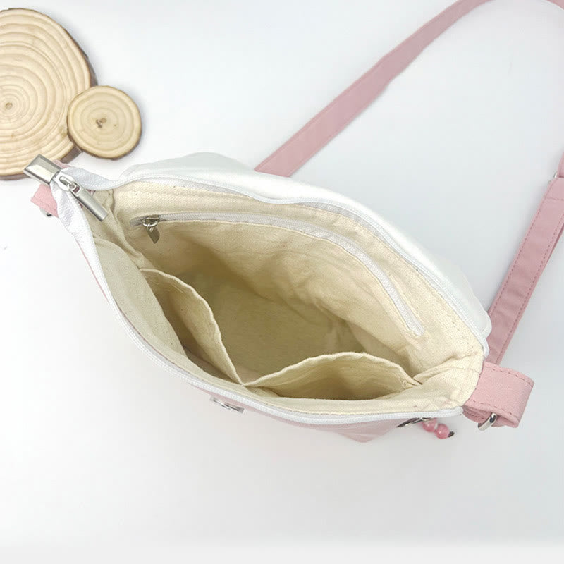 Buddha Stones Embroidered Camellia Epiphyllum Gardenia Sakura Flowers Crossbody Bag Shoulder Bag Cellphone Bag - image 20