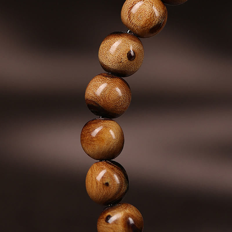 Buddha Stones 925 Sterling Silver Natural Golden Sea Willow Zakiram Goddess of Wealth Lucky fortune Fu Character Success Bracelet - image 9