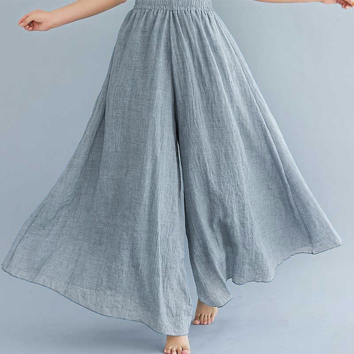 Buddha Stones Women Casual Loose Cotton Linen Wide Leg Pants For Yoga Dance - image 13