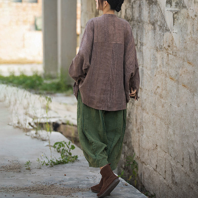 Buddha Stones Tie Dye Frog-Button Long Sleeve Zen Meditation Open Front Jacket - image 25